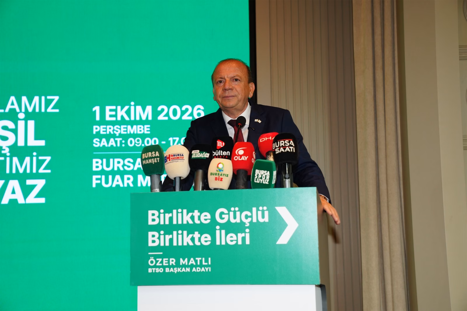 Bursa Ticaret ve Sanayi Odası (BTSO) Başkan Adayı Özer Matlı,