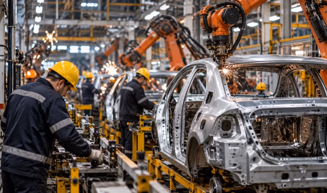 Türkiye’de sanayi üretimi ağustosta aylık yüzde 1, yıllık yüzde 1,9